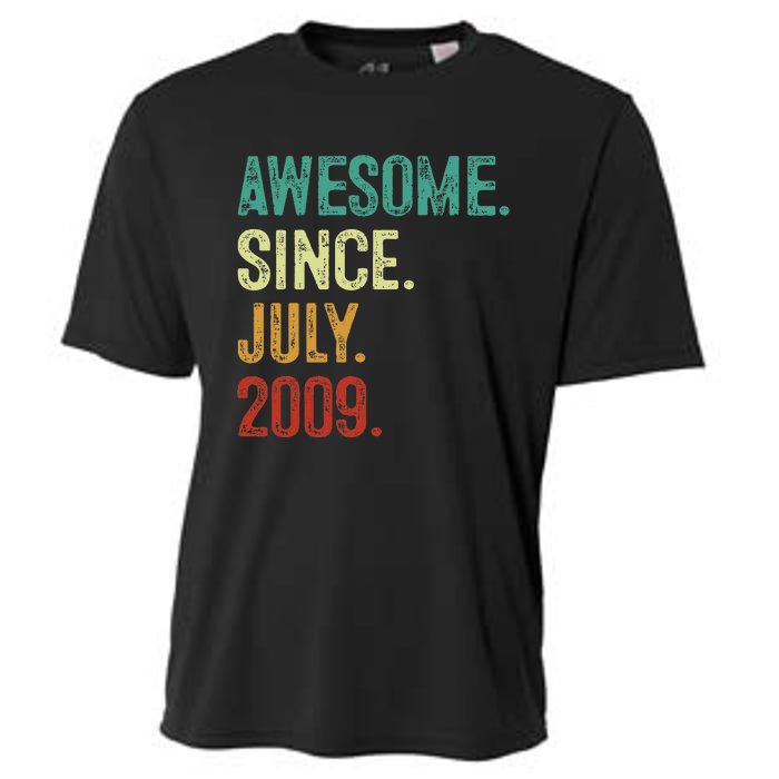 14 Year Old Awesome Since July 2009 14th Birthday Cooling Performance Crew T-Shirt