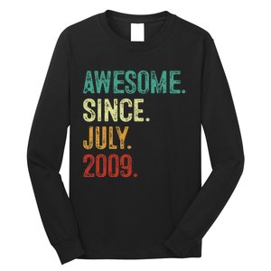 14 Year Old Awesome Since July 2009 14th Birthday Long Sleeve Shirt