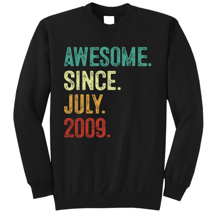 14 Year Old Awesome Since July 2009 14th Birthday Sweatshirt