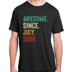 14 Year Old Awesome Since July 2009 14th Birthday Adult ChromaSoft Performance T-Shirt