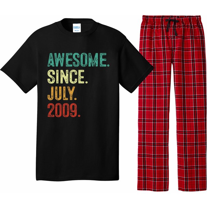 14 Year Old Awesome Since July 2009 14th Birthday Pajama Set