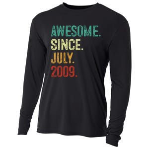 14 Year Old Awesome Since July 2009 14th Birthday Cooling Performance Long Sleeve Crew