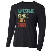 14 Year Old Awesome Since July 2009 14th Birthday Cooling Performance Long Sleeve Crew