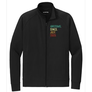 14 Year Old Awesome Since July 2009 14th Birthday Stretch Full-Zip Cadet Jacket