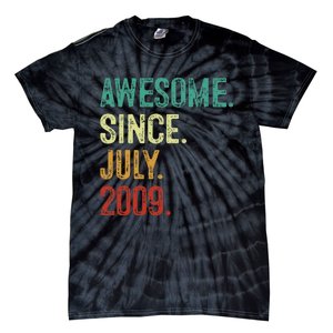 14 Year Old Awesome Since July 2009 14th Birthday Tie-Dye T-Shirt