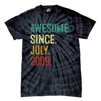 14 Year Old Awesome Since July 2009 14th Birthday Tie-Dye T-Shirt