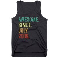 14 Year Old Awesome Since July 2009 14th Birthday Tank Top