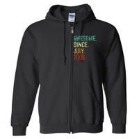 14 Year Old Awesome Since July 2009 14th Birthday Full Zip Hoodie