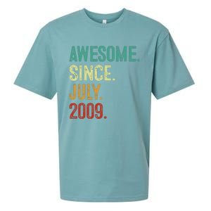 14 Year Old Awesome Since July 2009 14th Birthday Sueded Cloud Jersey T-Shirt