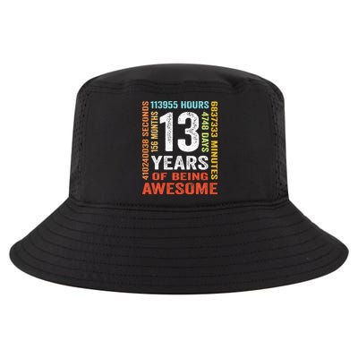 13 Years Old 13th Birthday Gift Vintage 156 Month Cool Comfort Performance Bucket Hat