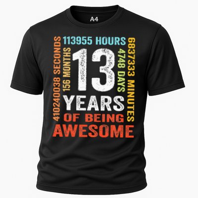 13 Years Old 13th Birthday Gift Vintage 156 Month Performance Shirt
