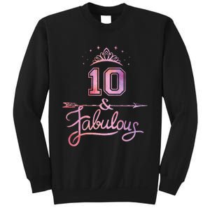 10 Years Old And Fabulous Girl 10th Birthday Sweatshirt