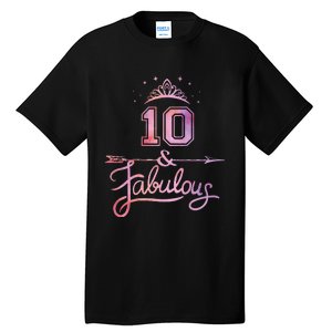 10 Years Old And Fabulous Girl 10th Birthday Tall T-Shirt