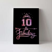 10 Years Old And Fabulous Girl 10th Birthday Canvas