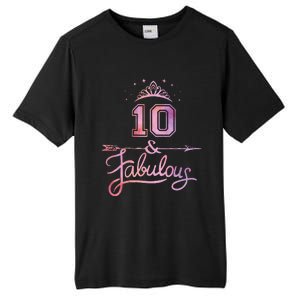 10 Years Old And Fabulous Girl 10th Birthday Tall Fusion ChromaSoft Performance T-Shirt