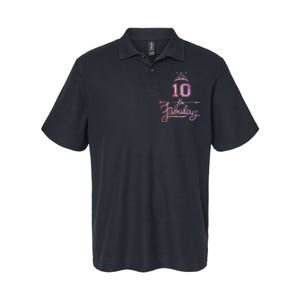 10 Years Old And Fabulous Girl 10th Birthday Softstyle Adult Sport Polo