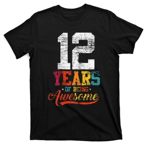 12 Years Of Being Awesome Gifts 12 Years Old 12th Birthday T-Shirt