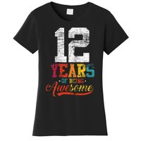 12 Years Of Being Awesome Gifts 12 Years Old 12th Birthday Women's T-Shirt