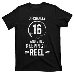 16 Year Old Fishing Fishermen Gifts For Birthday T-Shirt