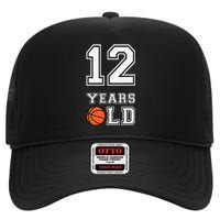 12 Years Old 12th Birthday Basketball Gift For Party Cute High Crown Mesh Back Trucker Hat