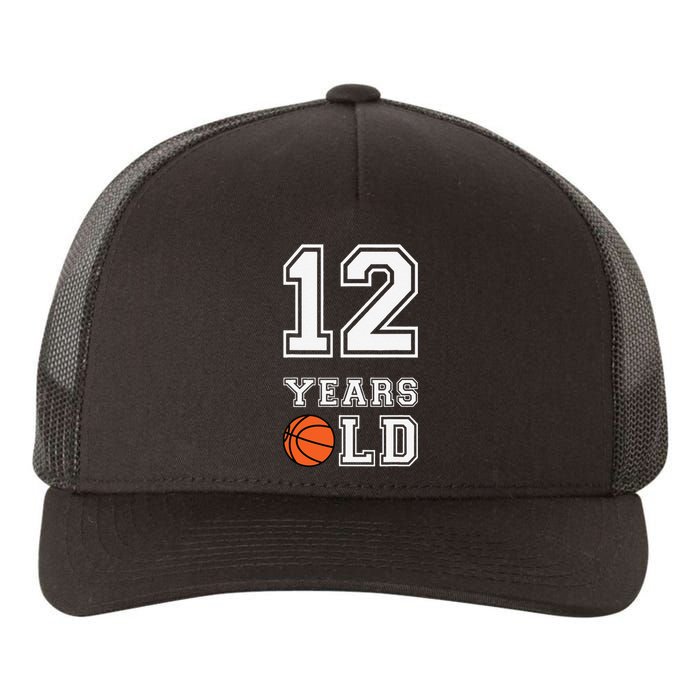 12 Years Old 12th Birthday Basketball Gift For Party Cute Yupoong Adult 5-Panel Trucker Hat