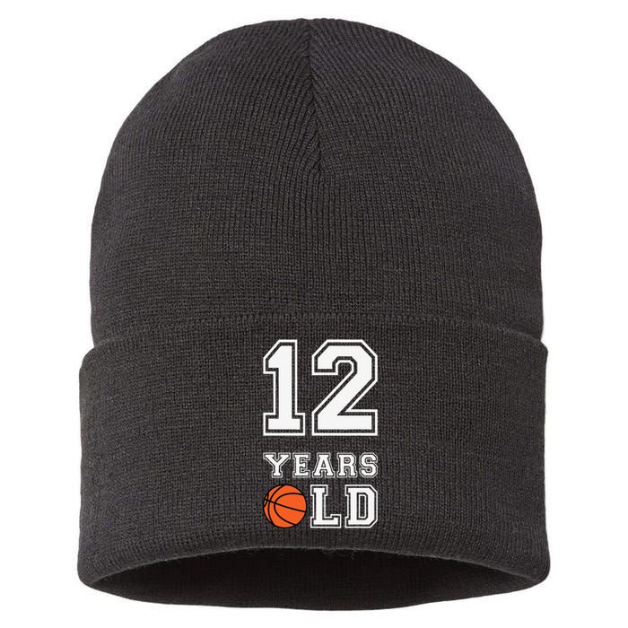 12 Years Old 12th Birthday Basketball Gift For Party Cute Sustainable Knit Beanie