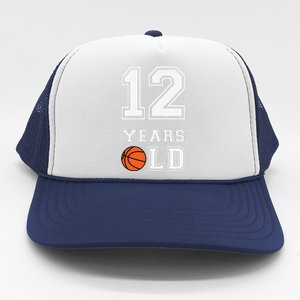 12 Years Old 12th Birthday Basketball Gift For Party Cute Trucker Hat