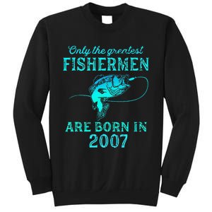 16 Years Old Fisherman Born In 2007 16th Birthday Sweatshirt