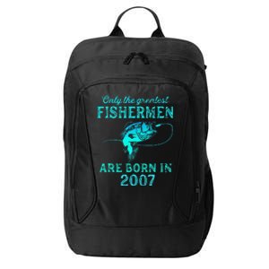 16 Years Old Fisherman Born In 2007 16th Birthday City Backpack