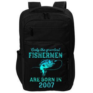 16 Years Old Fisherman Born In 2007 16th Birthday Impact Tech Backpack