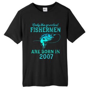 16 Years Old Fisherman Born In 2007 16th Birthday Tall Fusion ChromaSoft Performance T-Shirt