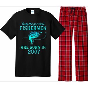 16 Years Old Fisherman Born In 2007 16th Birthday Pajama Set