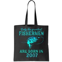 16 Years Old Fisherman Born In 2007 16th Birthday Tote Bag