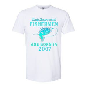 16 Years Old Fisherman Born In 2007 16th Birthday Softstyle CVC T-Shirt