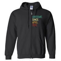 10 Years Old Awesome Since April 2013 10th Birthday Full Zip Hoodie