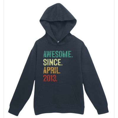 10 Years Old Awesome Since April 2013 10th Birthday Urban Pullover Hoodie