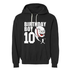 10 Year Old Baseball Birthday Party Theme 10th Gift For Boy Garment-Dyed Fleece Hoodie