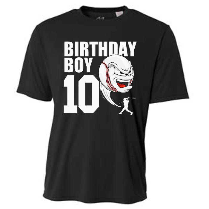 10 Year Old Baseball Birthday Party Theme 10th Gift For Boy Cooling Performance Crew T-Shirt