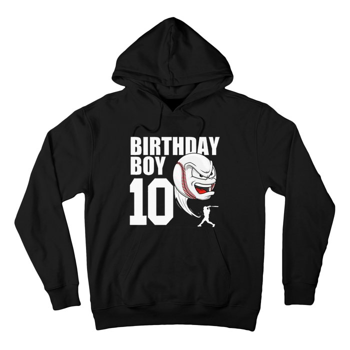 10 Year Old Baseball Birthday Party Theme 10th Gift For Boy Hoodie