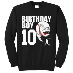 10 Year Old Baseball Birthday Party Theme 10th Gift For Boy Sweatshirt