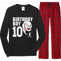 10 Year Old Baseball Birthday Party Theme 10th Gift For Boy Long Sleeve Pajama Set