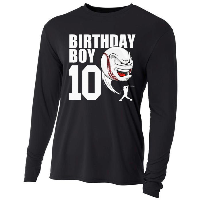 10 Year Old Baseball Birthday Party Theme 10th Gift For Boy Cooling Performance Long Sleeve Crew