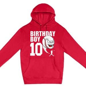 10 Year Old Baseball Birthday Party Theme 10th Gift For Boy Premium Pullover Hoodie