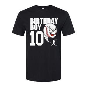 10 Year Old Baseball Birthday Party Theme 10th Gift For Boy Softstyle CVC T-Shirt