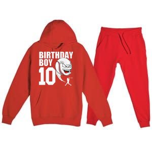 10 Year Old Baseball Birthday Party Theme 10th Gift For Boy Premium Hooded Sweatsuit Set