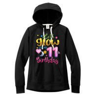 11 Years Old Let's Glow It's My 11th Birthday Women's Fleece Hoodie