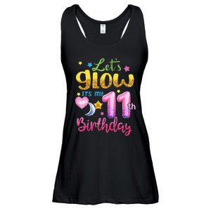 11 Years Old Let's Glow It's My 11th Birthday Ladies Essential Flowy Tank