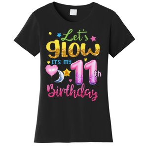 11 Years Old Let's Glow It's My 11th Birthday Women's T-Shirt