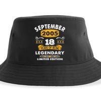 18 Years Old Legend Since September 2005 18th Birthday Gifts Sustainable Bucket Hat