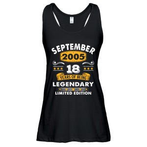 18 Years Old Legend Since September 2005 18th Birthday Gifts Ladies Essential Flowy Tank